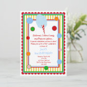 Invitation d'anniversaire de carnaval de cirque de (Debout devant)