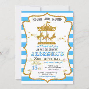 Invitation d'anniversaire de carrousel invitation 