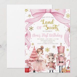 Invitation d'anniversaire de casse-noisette au Pay