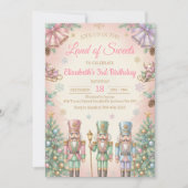 Invitation d'anniversaire de Casse-Noisette rose (Devant)