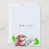 Invitation d'anniversaire de castor de la forêt (Dos)