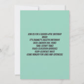 Invitation d'anniversaire de castor pour enfants – (Dos)