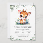 Invitation d'anniversaire de cerf, Anniversaire d' (Devant)