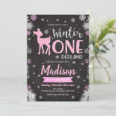 Invitation d'anniversaire de cerfs communs (Debout devant)