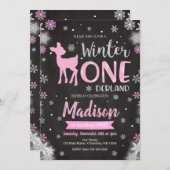 Invitation d'anniversaire de cerfs communs (Devant / Derrière)