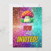 Invitation d'anniversaire de champignons pour enfa (Dos)