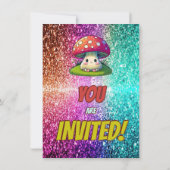 Invitation d'anniversaire de champignons pour enfa (Dos)