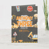 Invitation d'anniversaire de chantier de construct (Devant)