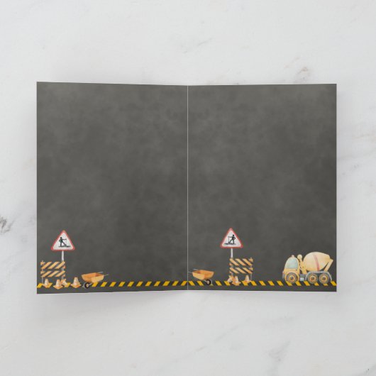 Invitation d'anniversaire de chantier de construct (Intérieur)