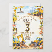 Invitation d'anniversaire de chantier de construct (Devant)