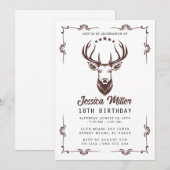 Invitation d'anniversaire de chasse (Devant / Derrière)