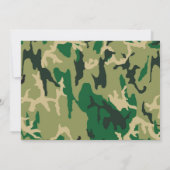 Invitation d'anniversaire de chasse avec camouflag (Dos)
