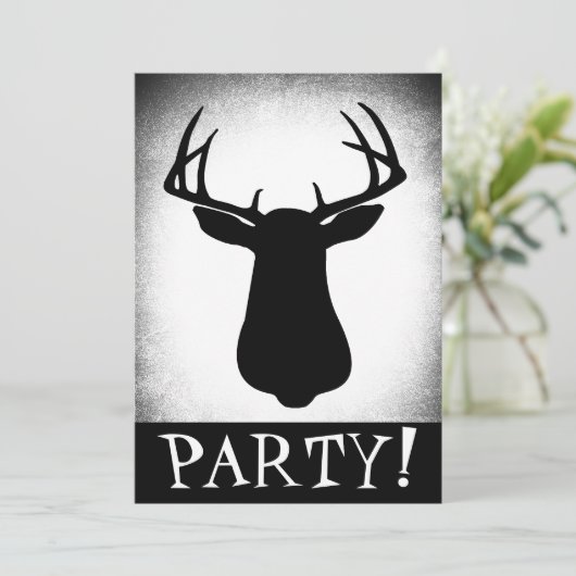 Invitation d'anniversaire de chasse de cerfs (Debout devant)
