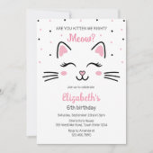 Invitation d'anniversaire de chat de fête de chato (Devant)
