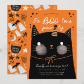 Invitation d'anniversaire de chat, Invitation d'an (Devant / Derrière)