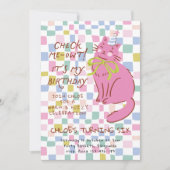 Invitation d'anniversaire de chat, Invitation de f (Devant)