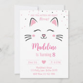 Invitation d'anniversaire de chat Kitten Invitatio (Devant)