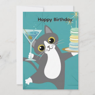 Invitation d'anniversaire de chat mignon