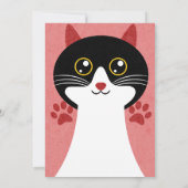 Invitation d'anniversaire de chat | Nom et âge mod (Dos)