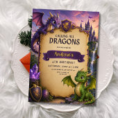 Invitation d'anniversaire de château de fantaisie