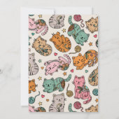 Invitation d'anniversaire de chaton mignon (Dos)