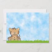 Invitation d'anniversaire de chats Kitty pour fill (Dos)