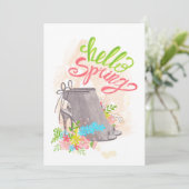 Invitation d'anniversaire de chaussure florale de (Debout devant)