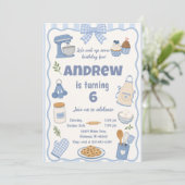 Invitation d'anniversaire de chef de cuisine perso (Debout devant)