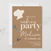 Invitation d'anniversaire de chefs cuisiniers (Devant)