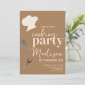 Invitation d'anniversaire de chefs cuisiniers (Debout devant)
