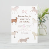 Invitation d'anniversaire de cheval Fête de poney (Debout devant)