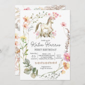 Invitation d'anniversaire de cheval, invitation d' (Devant / Derrière)