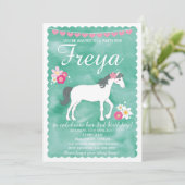 Invitation d'anniversaire de cheval, invitation de (Debout devant)