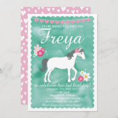 Invitation d'anniversaire de cheval, invitation de (Devant / Derrière)