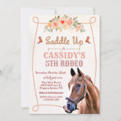 Invitation d'anniversaire de cheval pour tout âge (Devant)