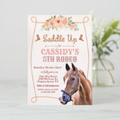 Invitation d'anniversaire de cheval pour tout âge (Debout devant)