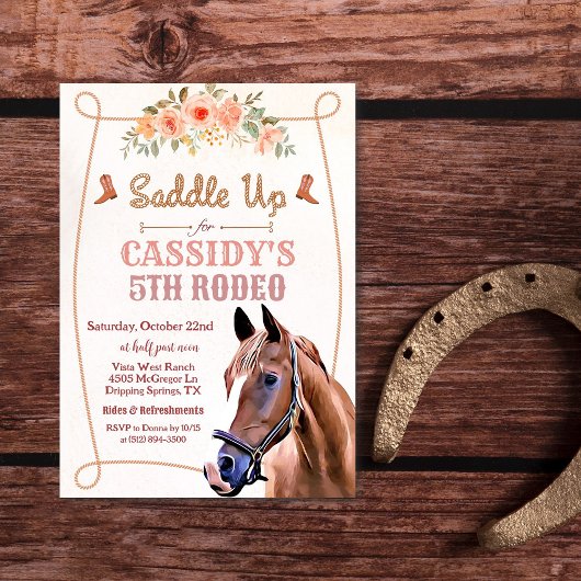 Invitation d'anniversaire de cheval pour tout âge