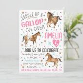 Invitation d'anniversaire de cheval, selle vers le (Debout devant)