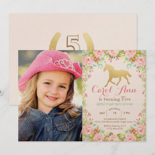 Invitation d'anniversaire de cheval - TOUT ÂGE/AJO