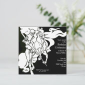 Invitation d'anniversaire de chevalier blanc (Debout devant)