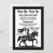 Invitation d'anniversaire de chevalier de la Renai (Devant)