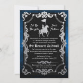 Invitation d'anniversaire de chevalier médiéval jo (Devant)
