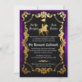Invitation d'anniversaire de chevalier médiéval jo (Devant)