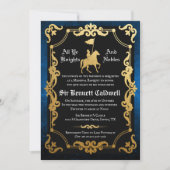 Invitation d'anniversaire de chevalier médiéval jo (Devant)