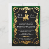 Invitation d'anniversaire de chevalier médiéval jo (Devant)