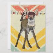 Invitation d'anniversaire de Chevron de faon et de (Dos)
