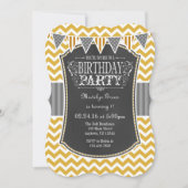 Invitation d'anniversaire de Chevron de tableau (Devant)