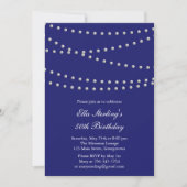Invitation d'anniversaire de Chic Pearls (indigo) (Devant)