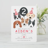 Invitation d'anniversaire de chien (Debout devant)