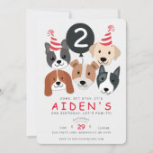 Invitation d'anniversaire de chien (Devant)